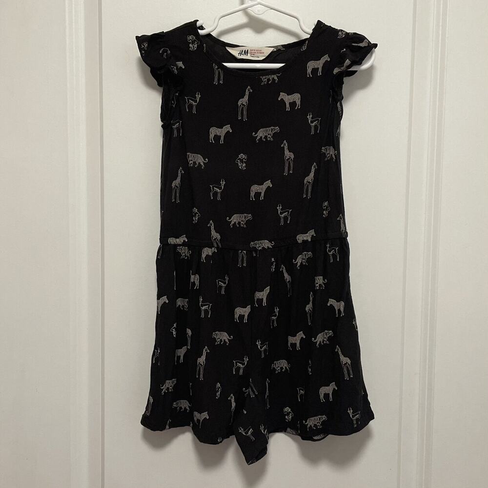 H&M Girls Safari Black Romper Size 2-3Y 98